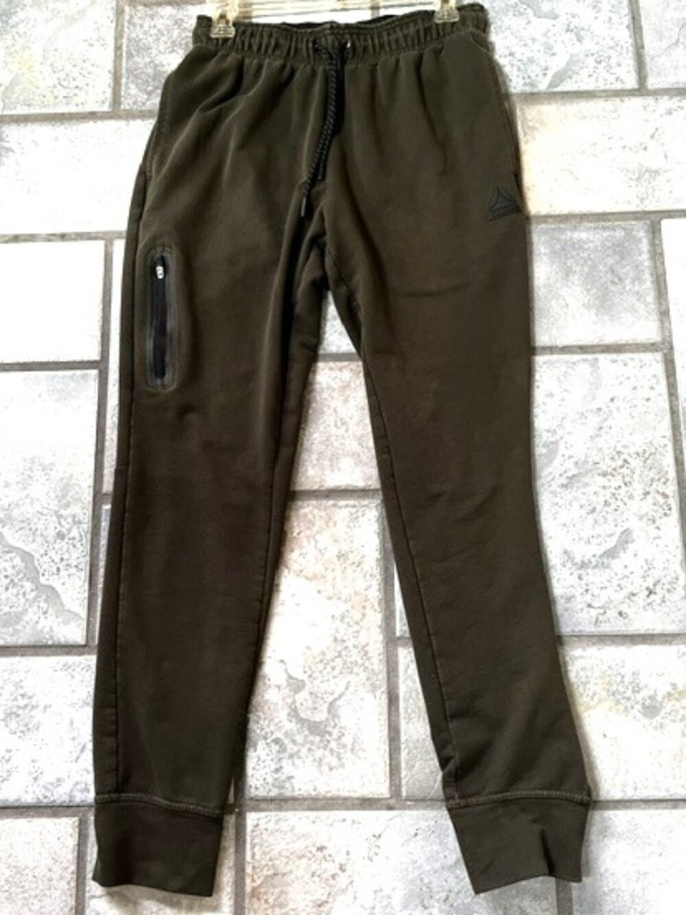 Men's Small Reebok Jogger Sweatpants Olive Green